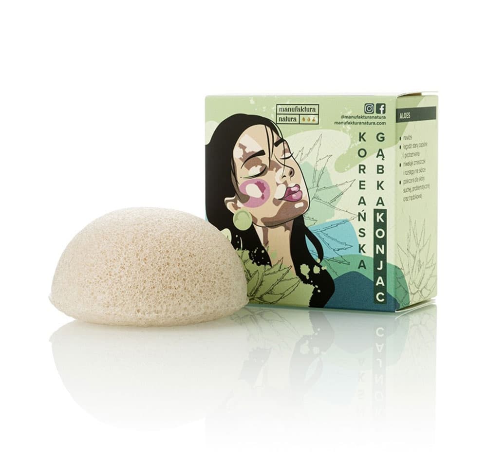 Gąbka Konjac z Aloesem
