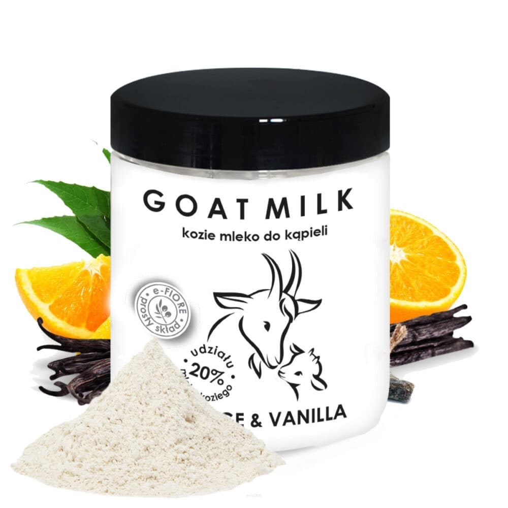 Kozie mleko do kąpieli z kolagenem, pantenolem i olejkiem jojoba - Orange and Vanilla