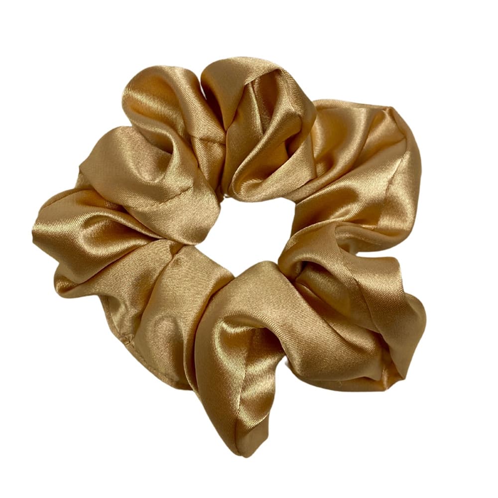 Mini scrunchie satynowa - złota