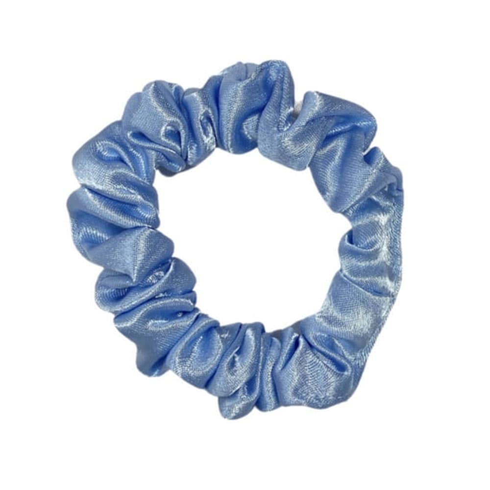Mini scrunchie satynowa - błękit