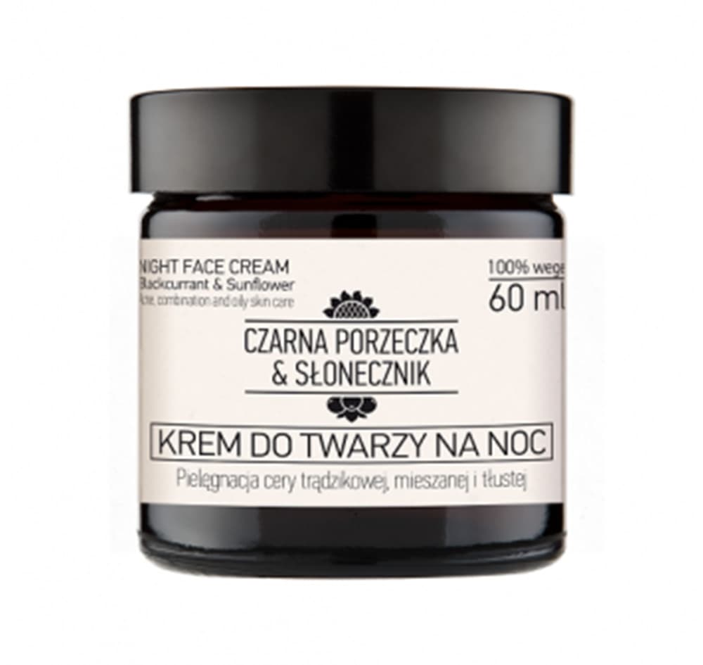Krem do twarzy na noc Czarna Porzeczka & Słonecznik