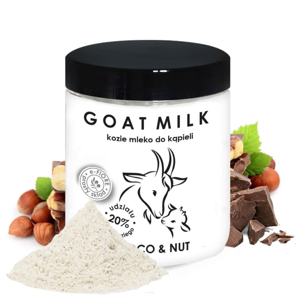 Kozie mleko do kąpieli z kolagenem, pantenolem i olejkiem jojoba - Choco and Nut