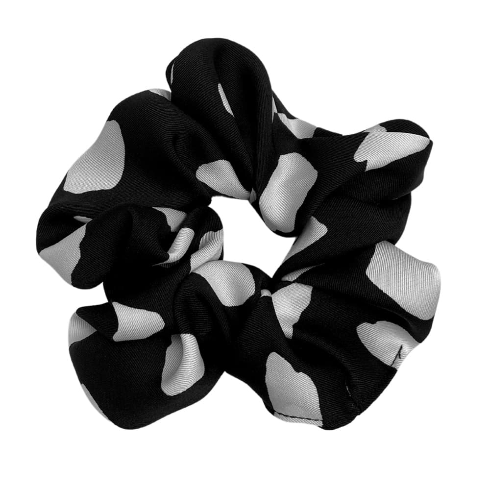 Scrunchie satynowa - Łaciata