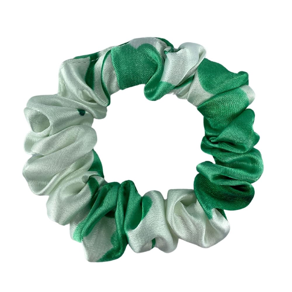 Mini scrunchie satynowa - łąka