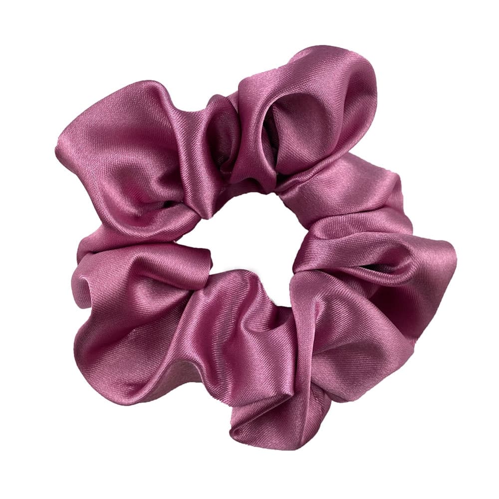 Scrunchie satynowa - burgundowy róż
