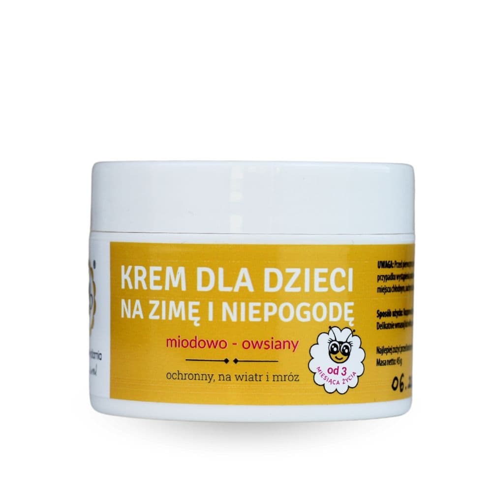 Krem dla dzieci na zimę i niepogodę Miodowo - owsiany
