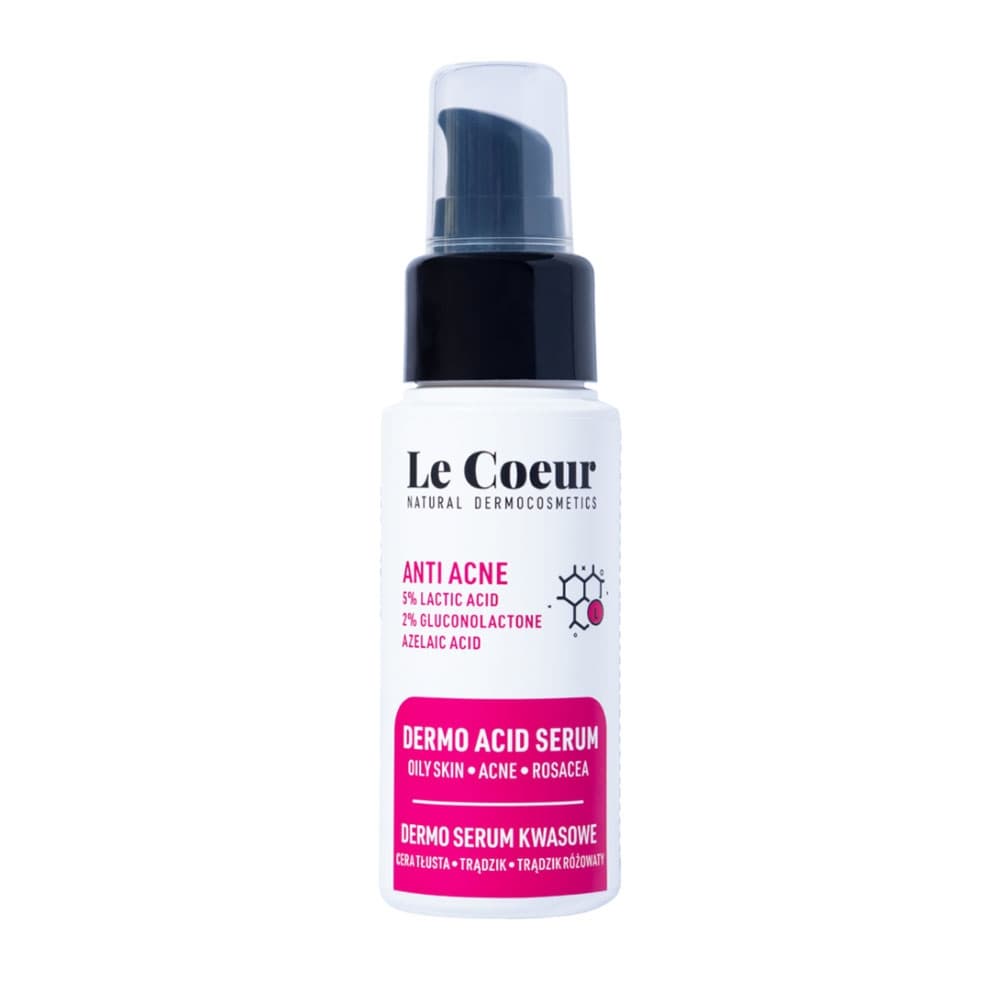 Serum z kwasem mlekowym, glukonolaktonem i kwasem azelainowym ANTI ACNE DERMO