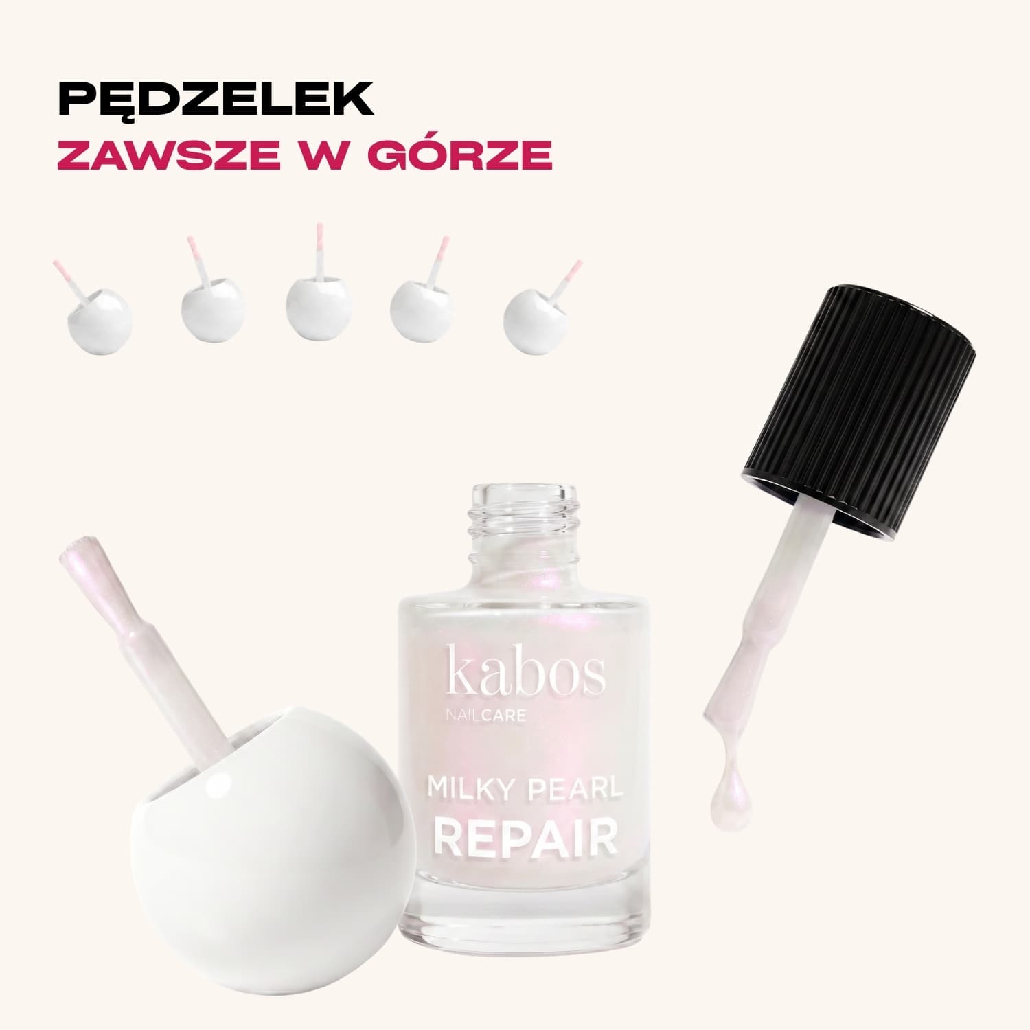 Odżywka do paznokci Kabos Milky Pearl Repair