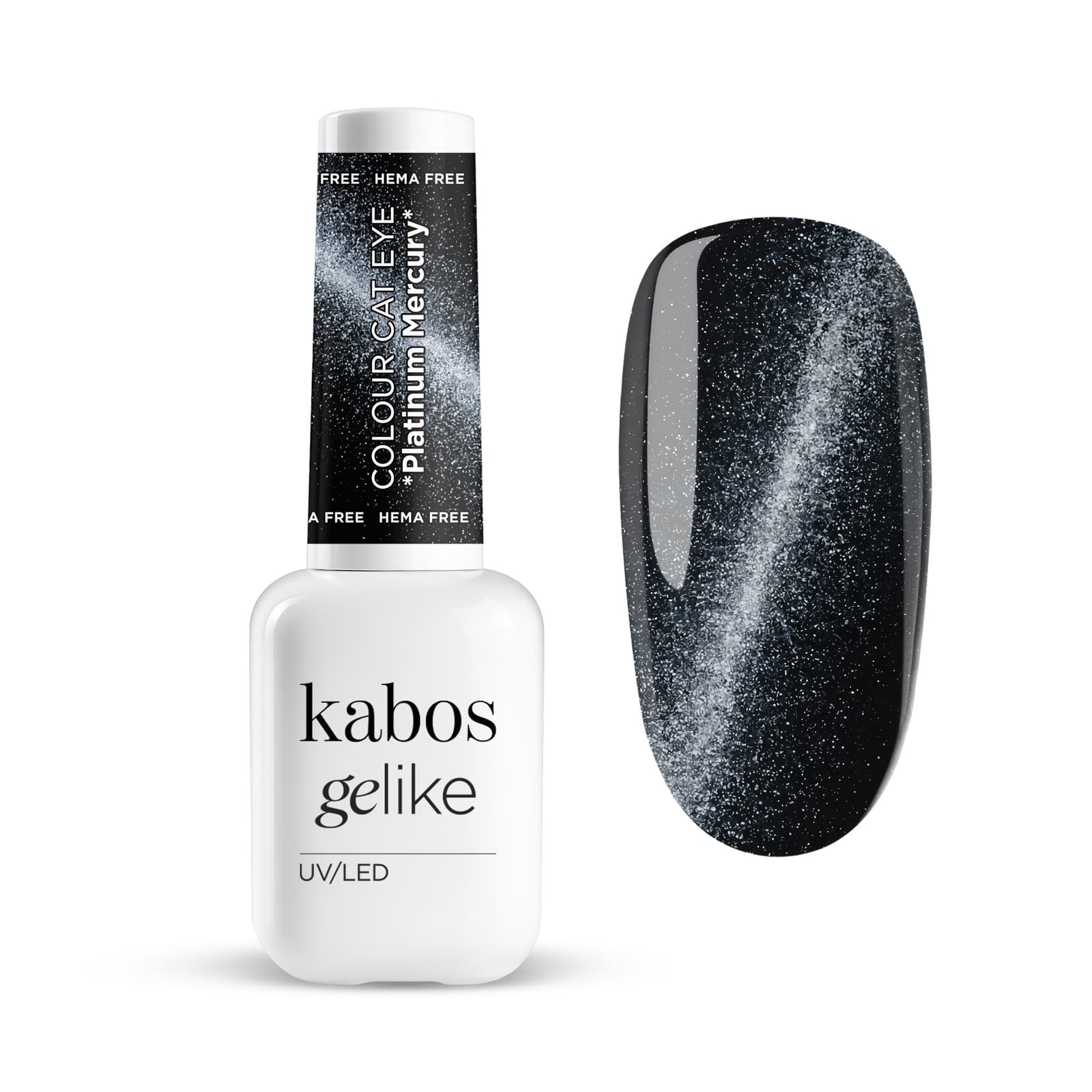 Lakier hybrydowy Kabos Gelike Cat Eye Platinum Mercury