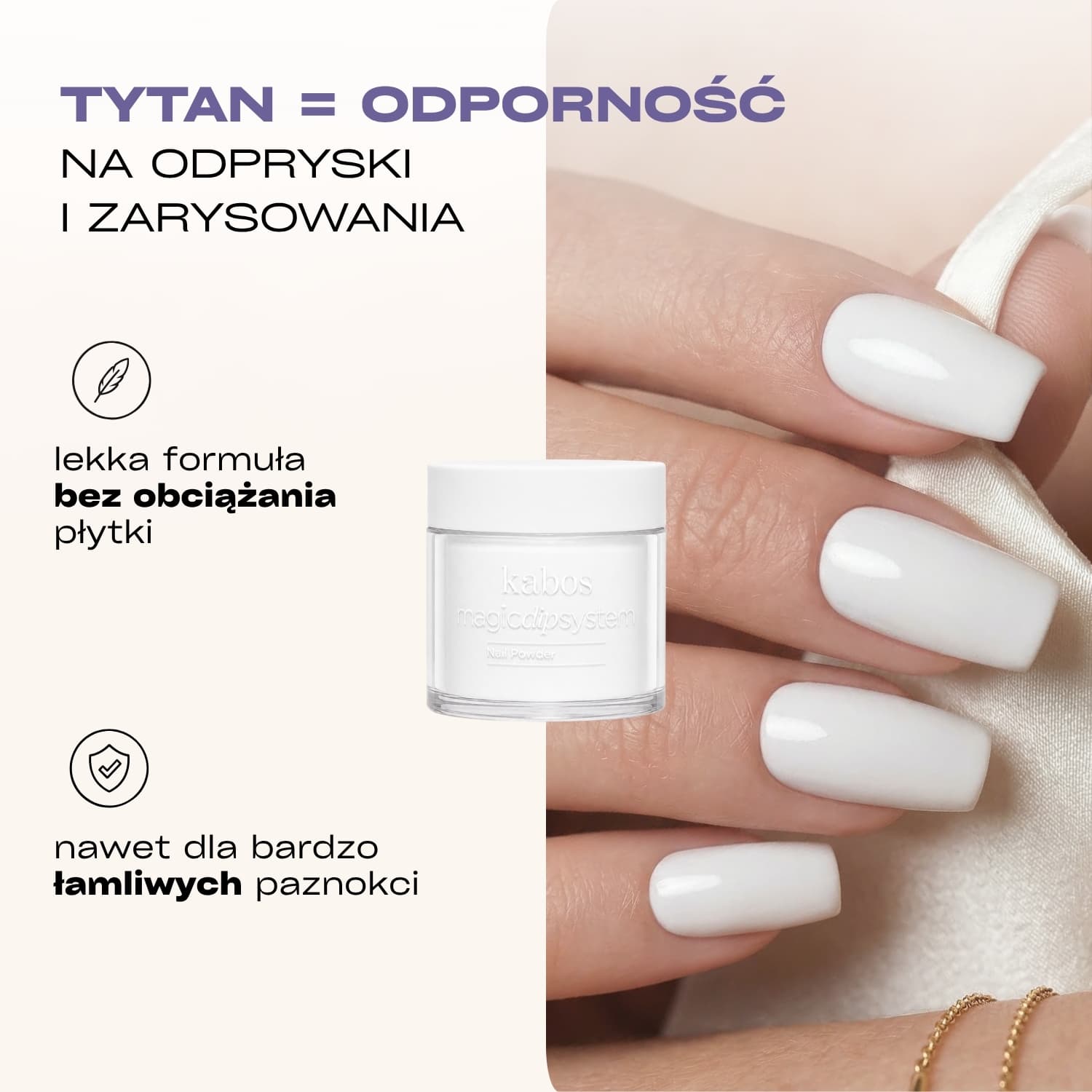 Zestaw do manicure tytanowego Kabos MDS - French