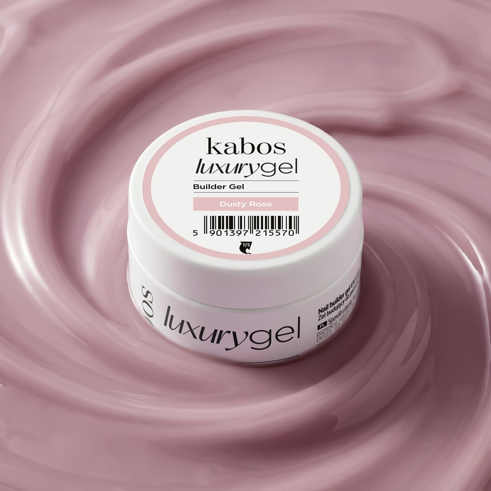 Żel budujący do paznokci samopoziomujący Kabos Luxury Builder Gel UV/LED Dusty Rose
