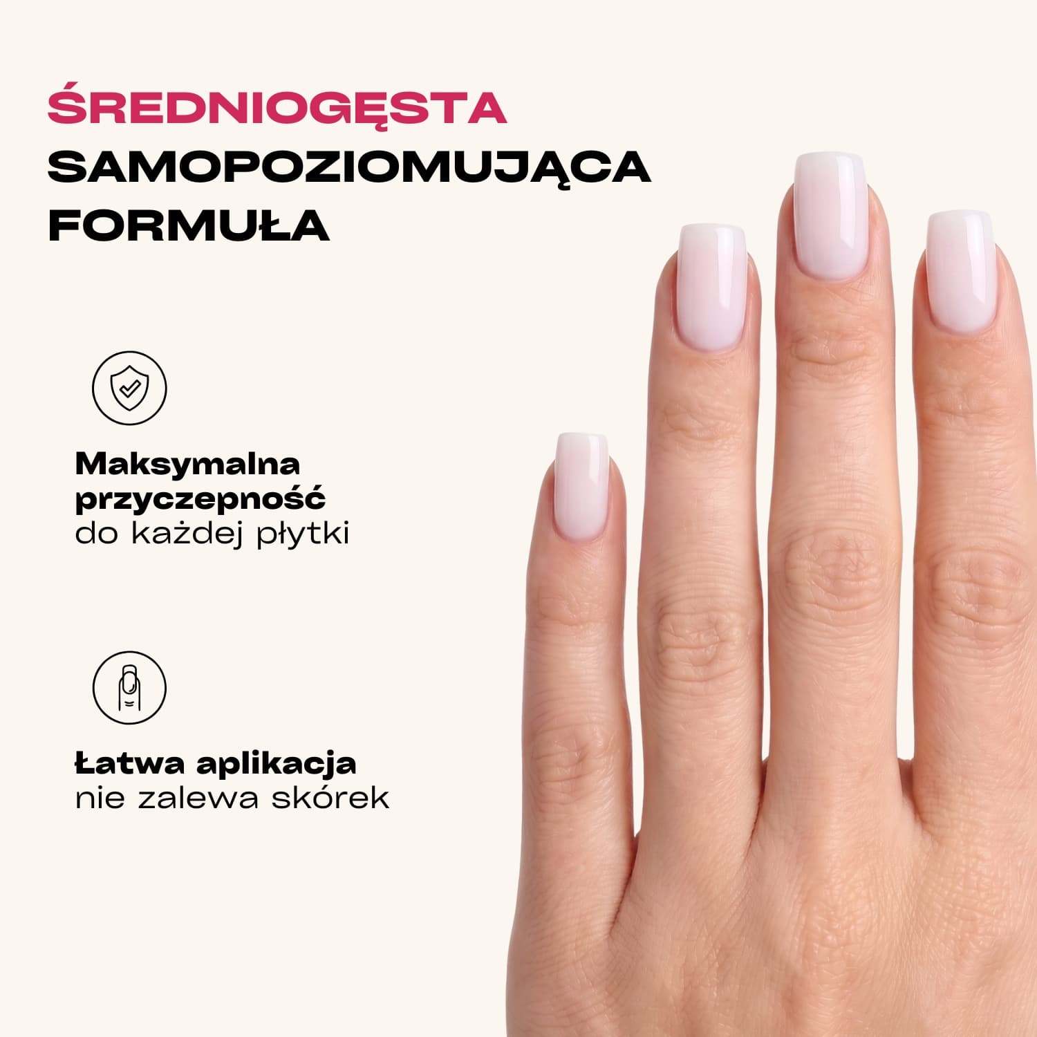 Gelike Building Base Coat Baza budująca do paznokci, Pink Creme