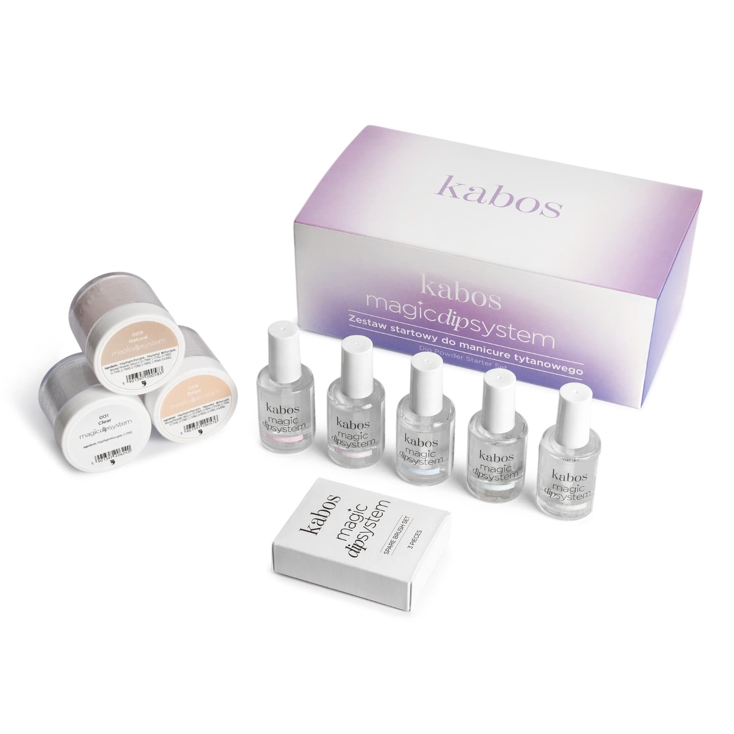 Zestaw startowy do manicure tytanowego Kabos MDS - Nude