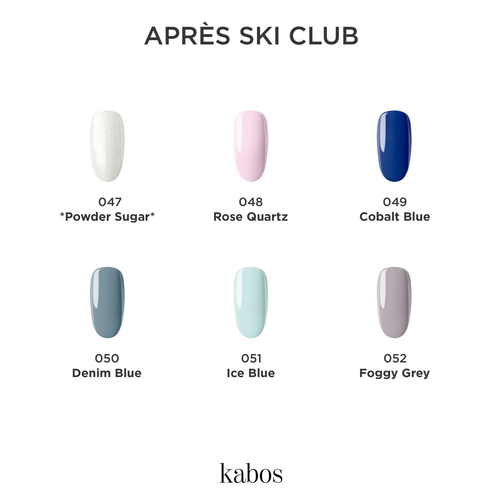Kolekcja lakierów hybrydowych Kabos Gelike Après Ski Club