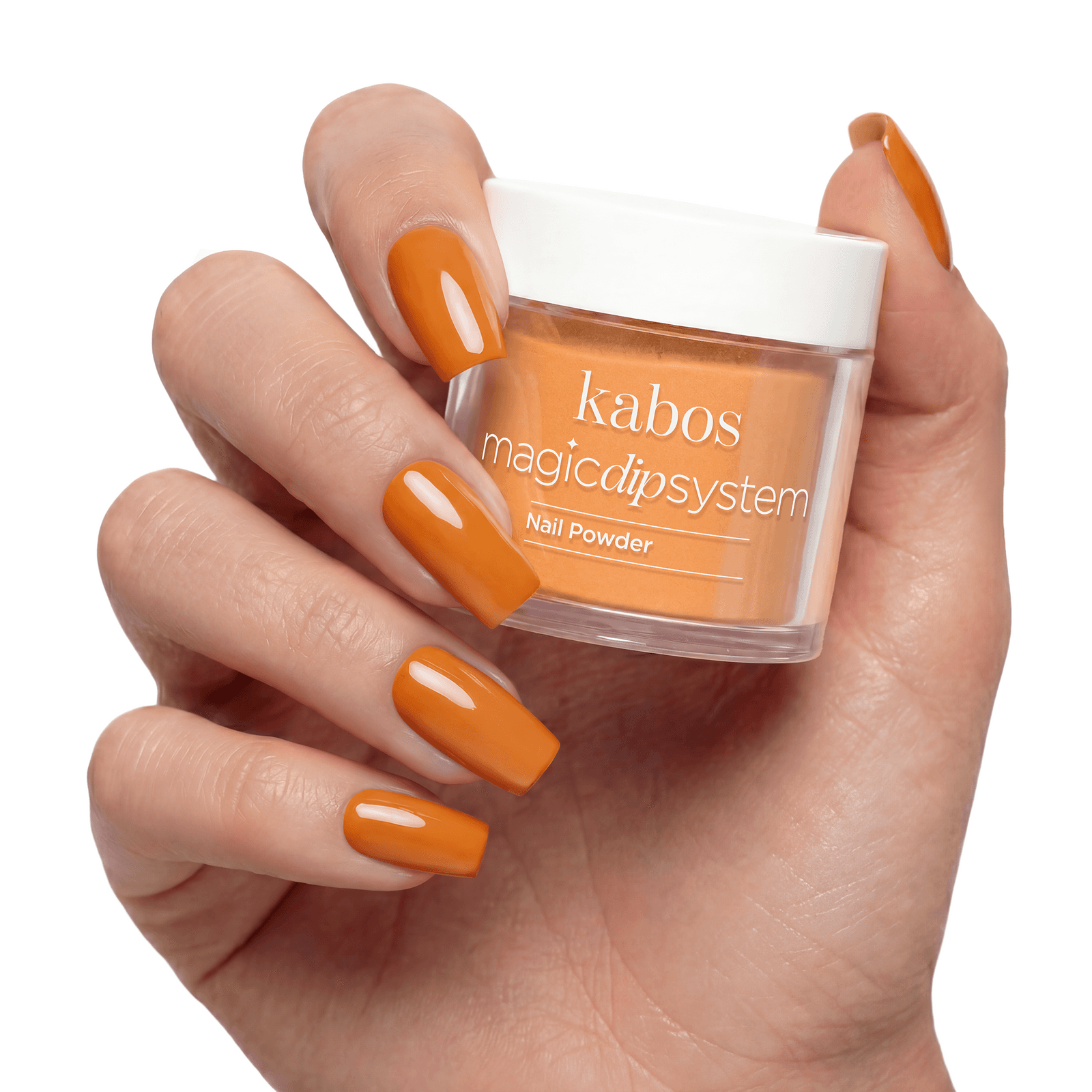 Puder do manicure tytanowego Kabos MDS 012 Orange Candle