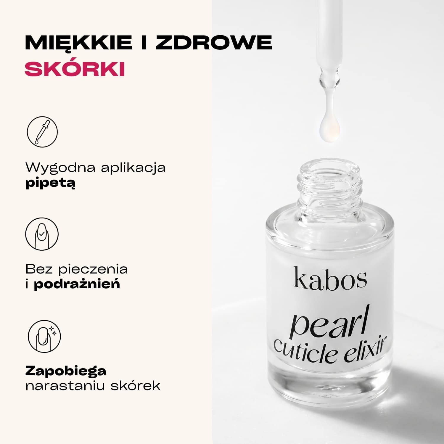Preparat zmiękczający skórki Kabos Pearl Cuticle Elixir