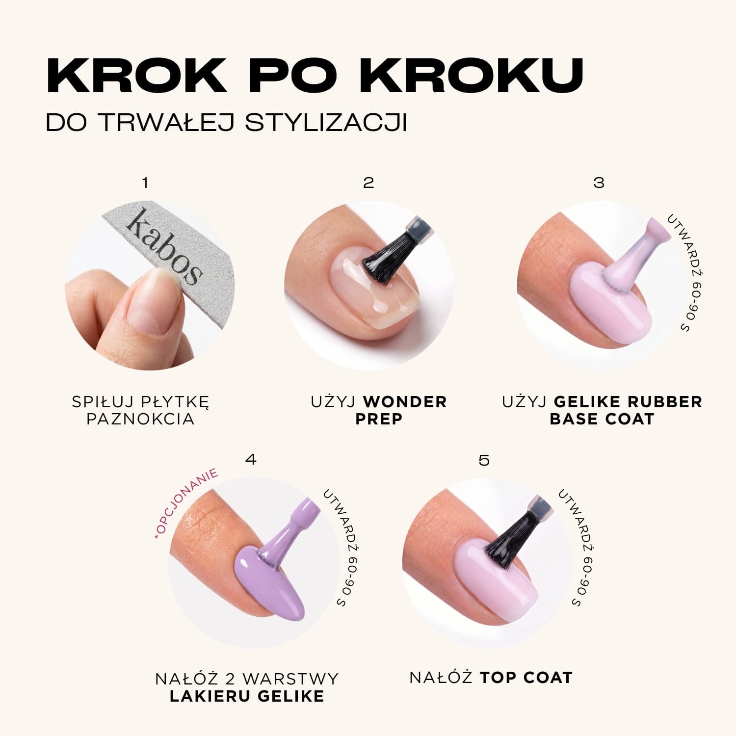 Gelstudio Rubber Base Coat Baza hybrydowa do paznokci, Lilac Whisper