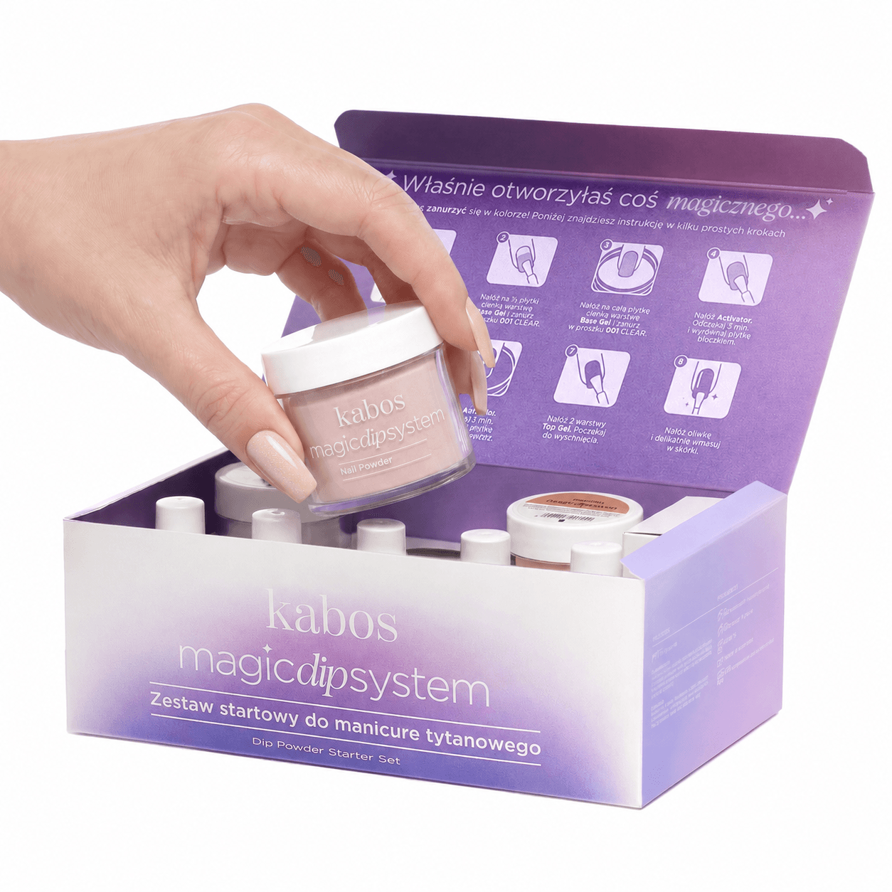 Zestaw do manicure tytanowego Kabos MDS - Rose