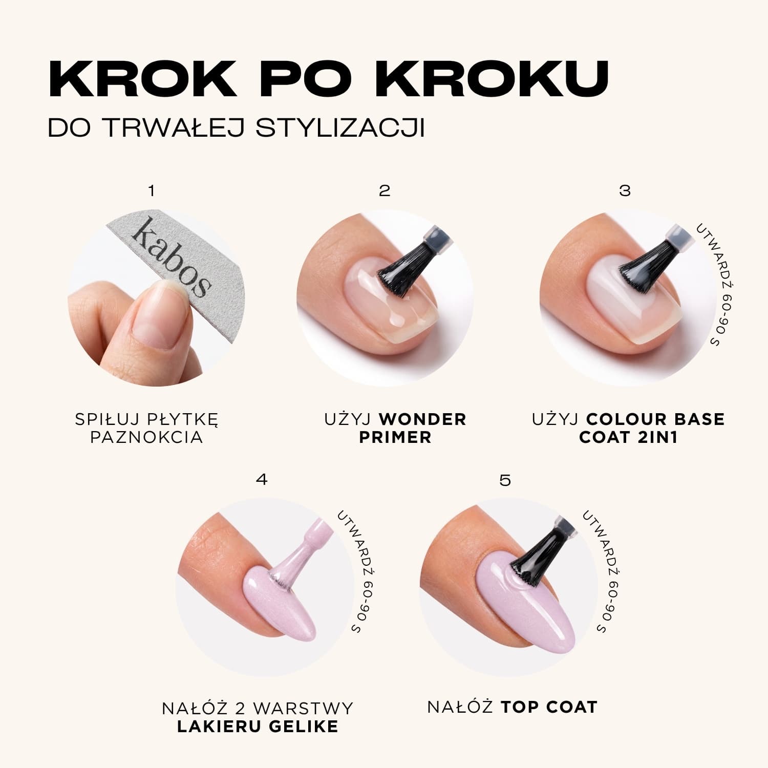 Lakier hybrydowy Kabos Gelike 024 Twinkle Blush z brokatem
