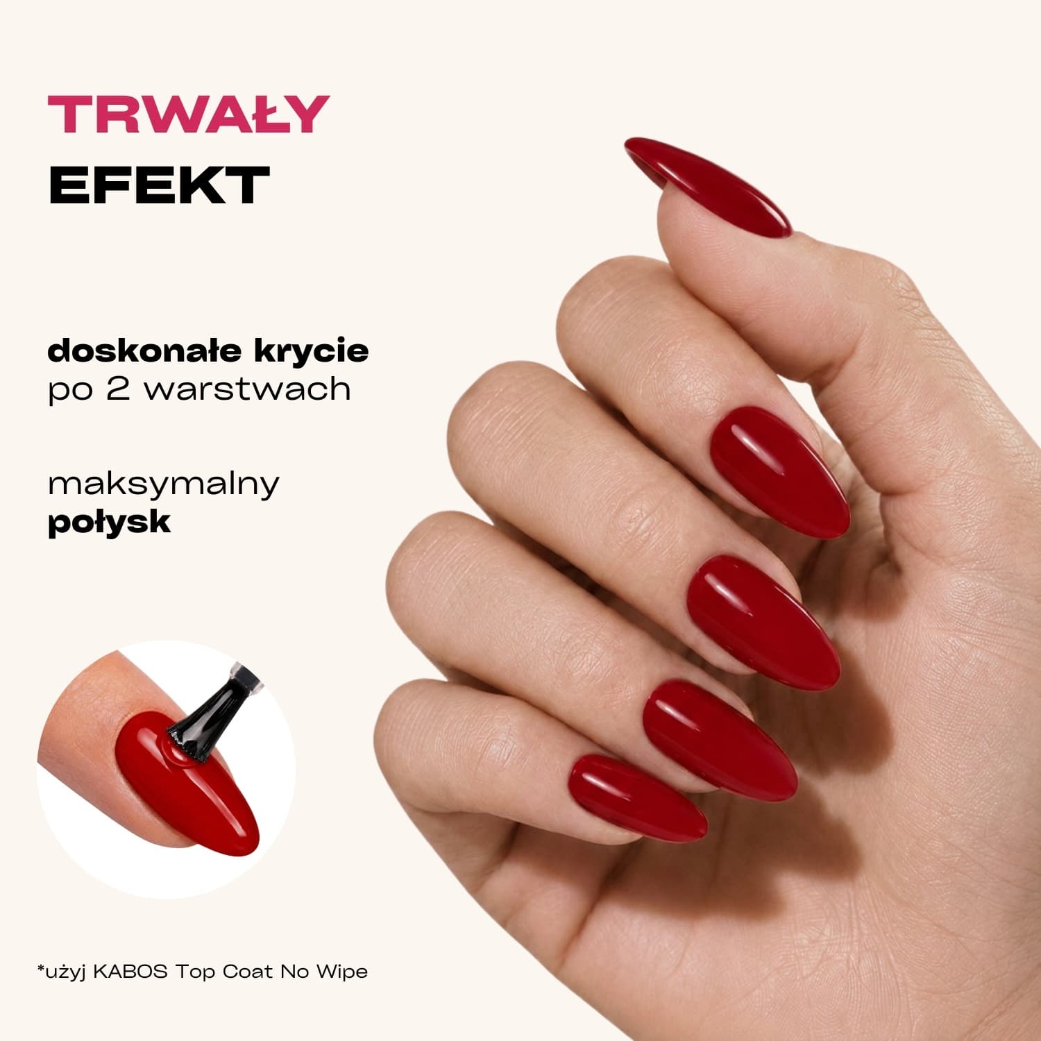 Lakier hybrydowy Kabos Gelike 007 Cherry Red