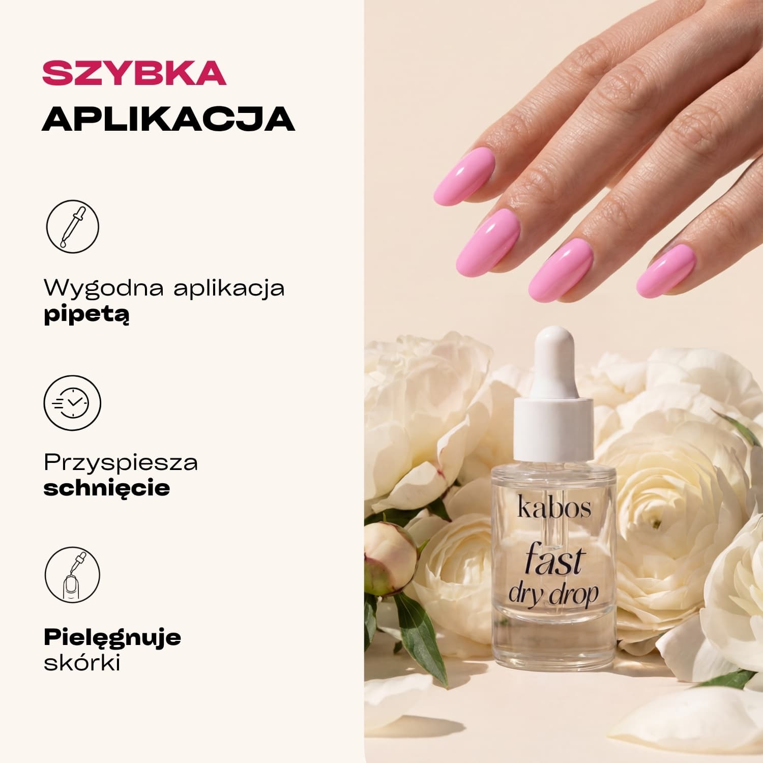 Preparat przyśpieszający wysychanie lakieru klasycznego Kabos Fast Dry Drop