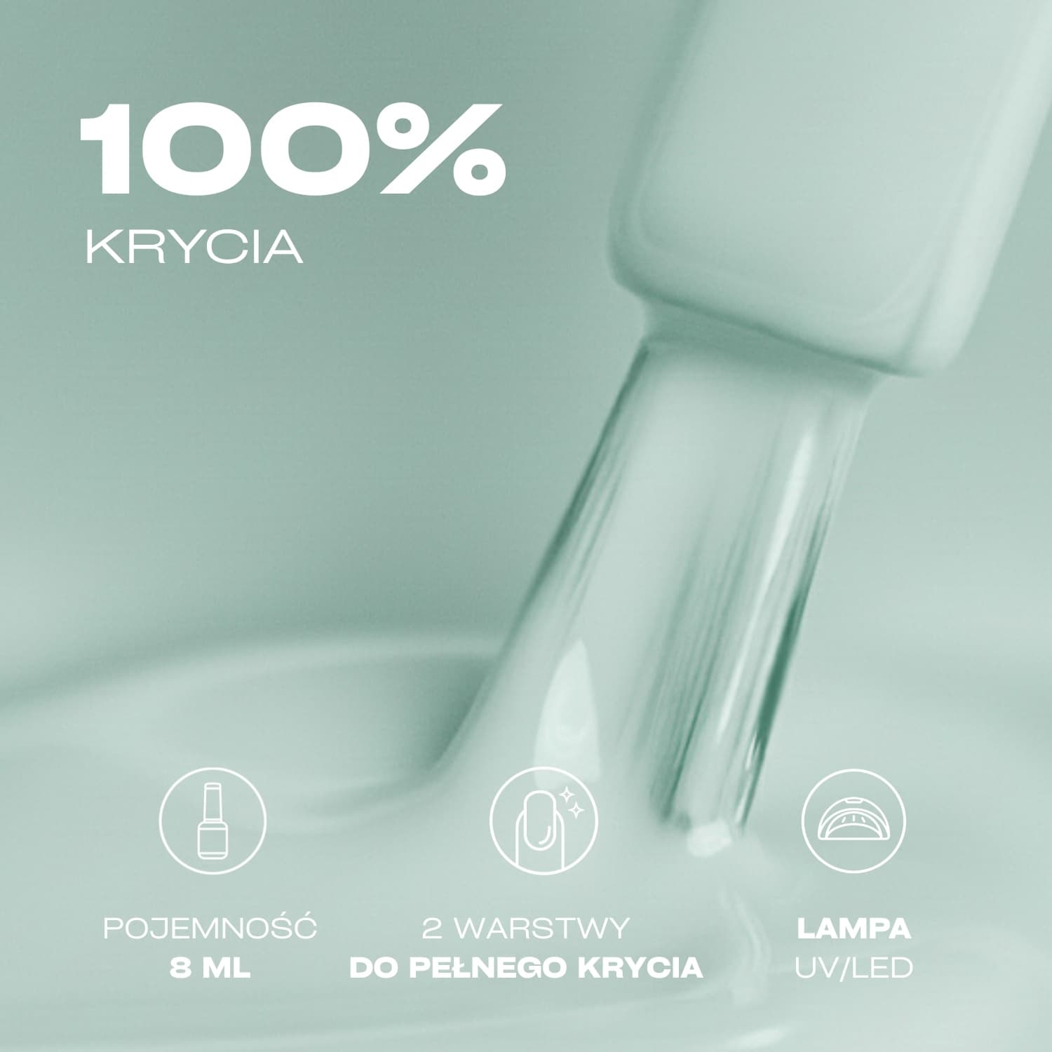 Lakier hybrydowy Kabos Gelike 018 Iced Mint