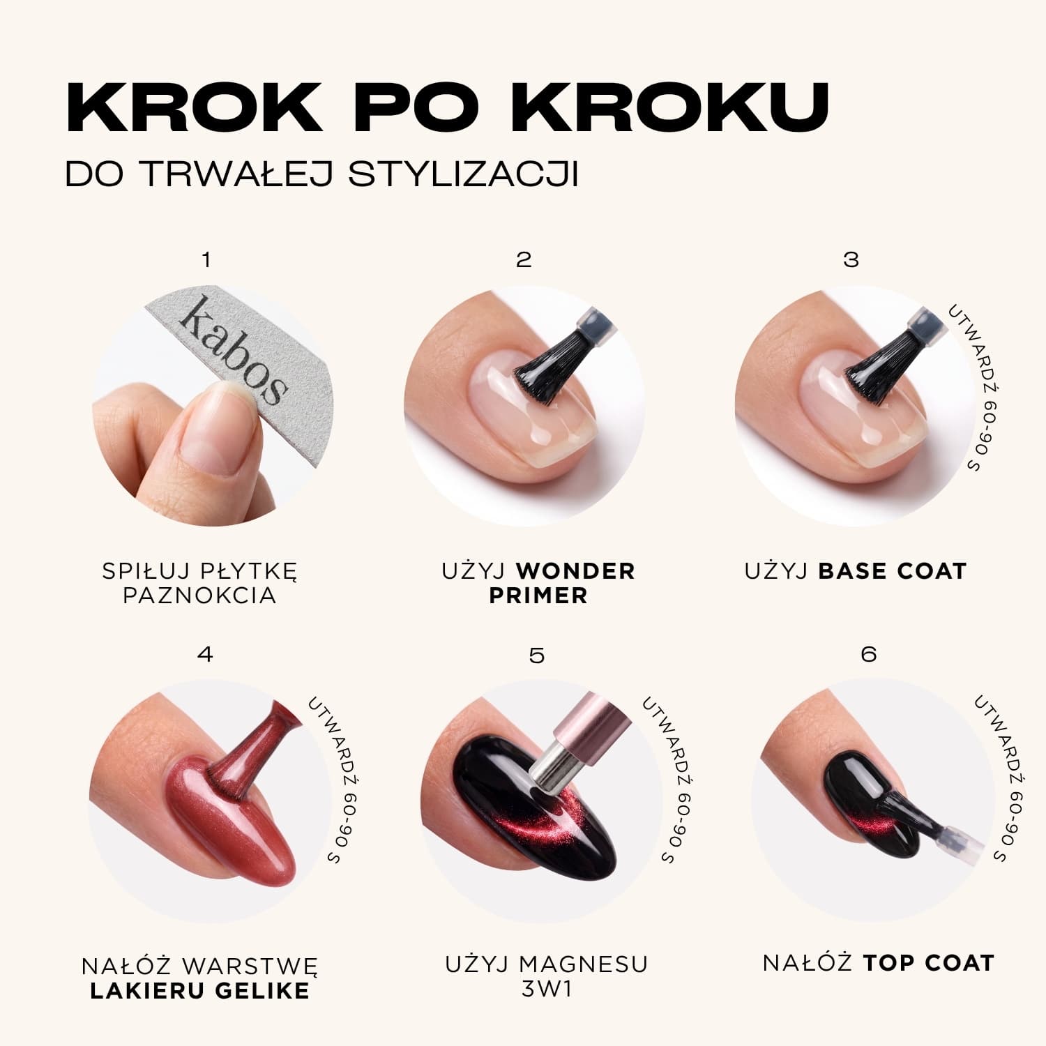 Lakier hybrydowy Kabos Gelike Cat Eye Ruby Mars