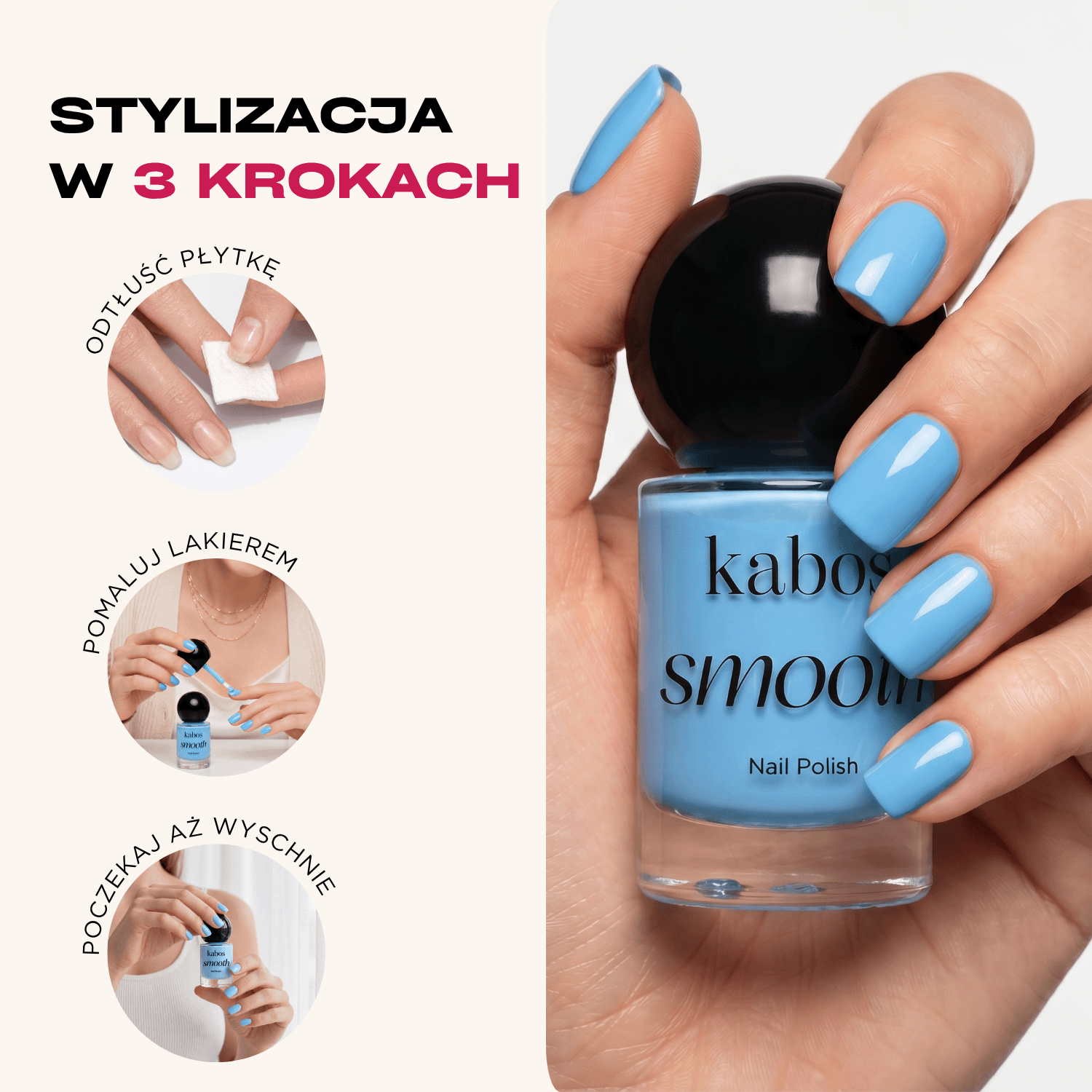 Lakier klasyczny do paznokci Kabos 11 Aqua