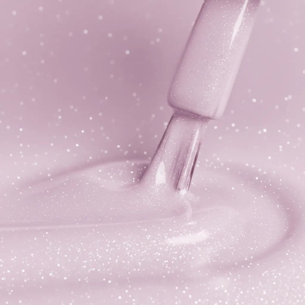 Lakier hybrydowy Kabos Gelike 024 Twinkle Blush z brokatem