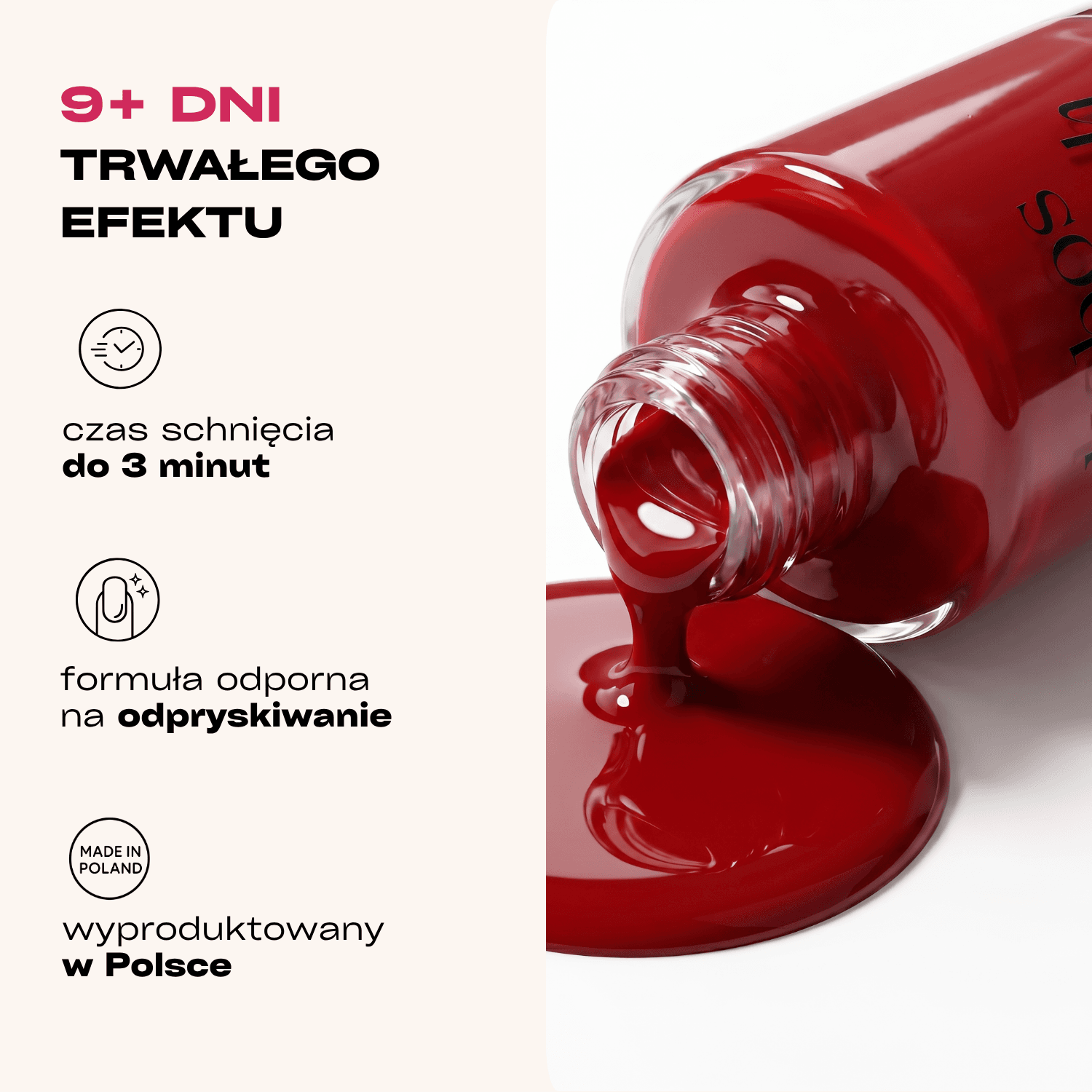 Lakier klasyczny do paznokci Kabos 08 Ruby