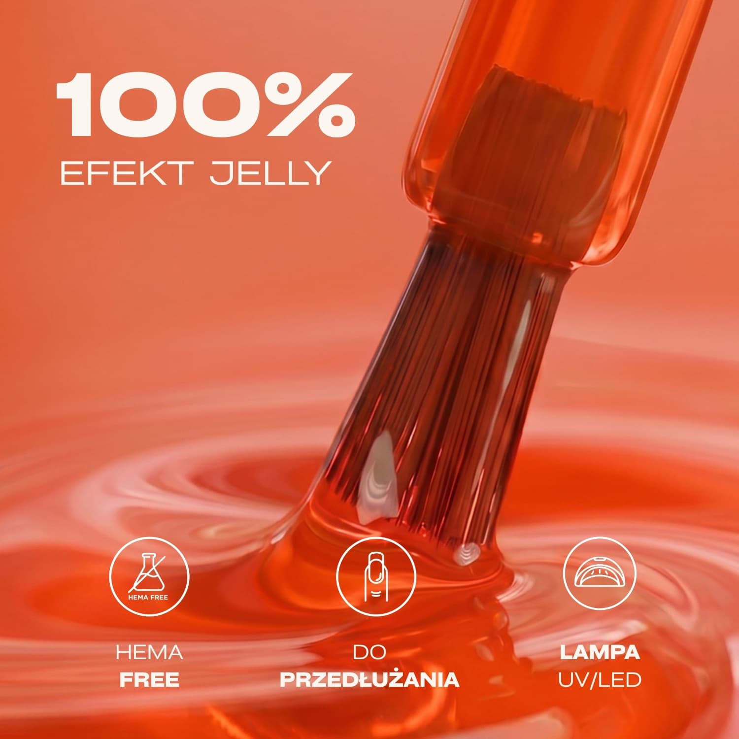 Żel budujący Kabos Builder Rubber Gel in Bottle UV/LED Jelly Papaya