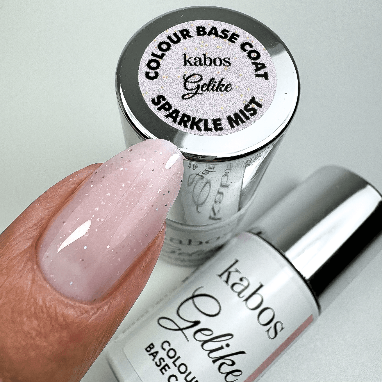Kolorowa baza hybrydowa Kabos Gelike Colour Base Coat 2w1 Sparkle Mist