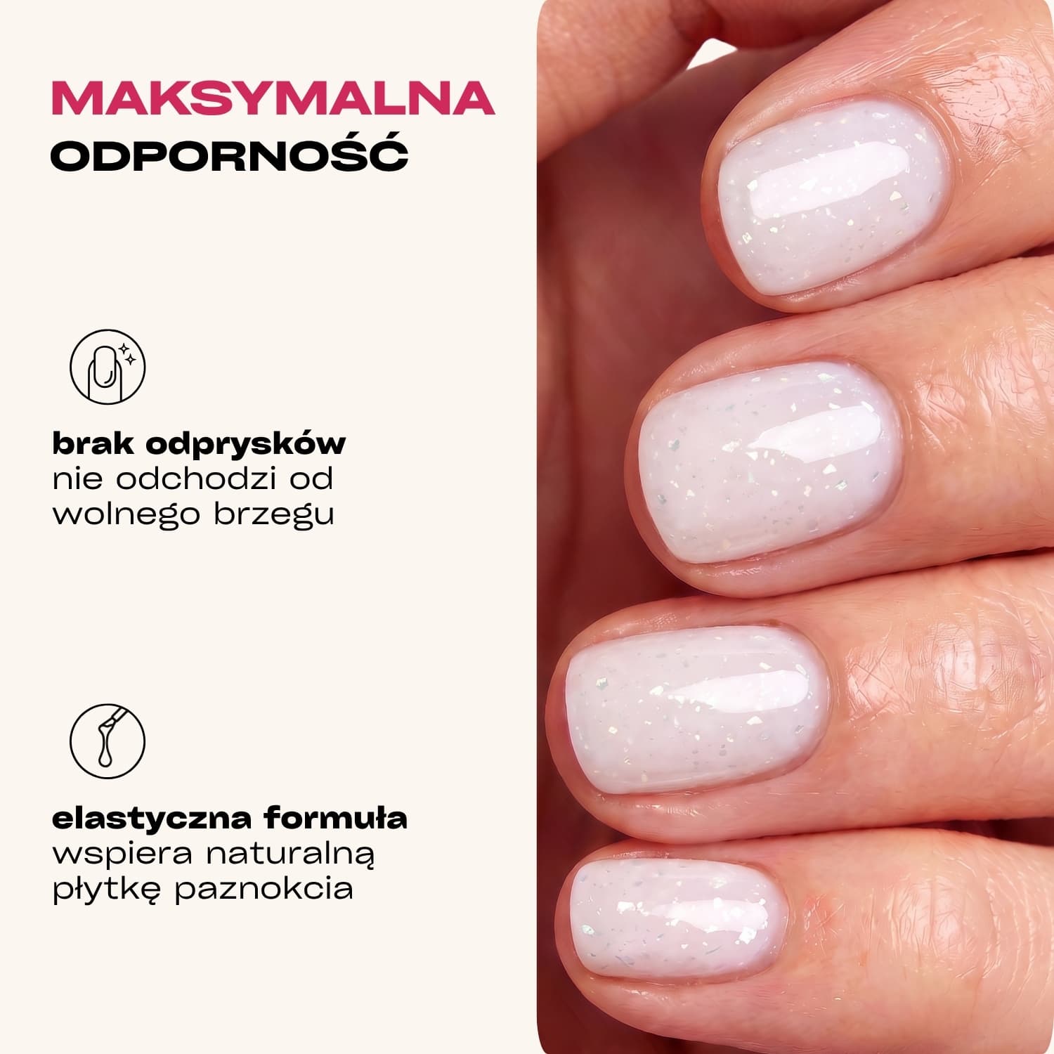 Gelike Colour Base Coat 2 in 1 Baza hybrydowa do paznokci, Frost Glow