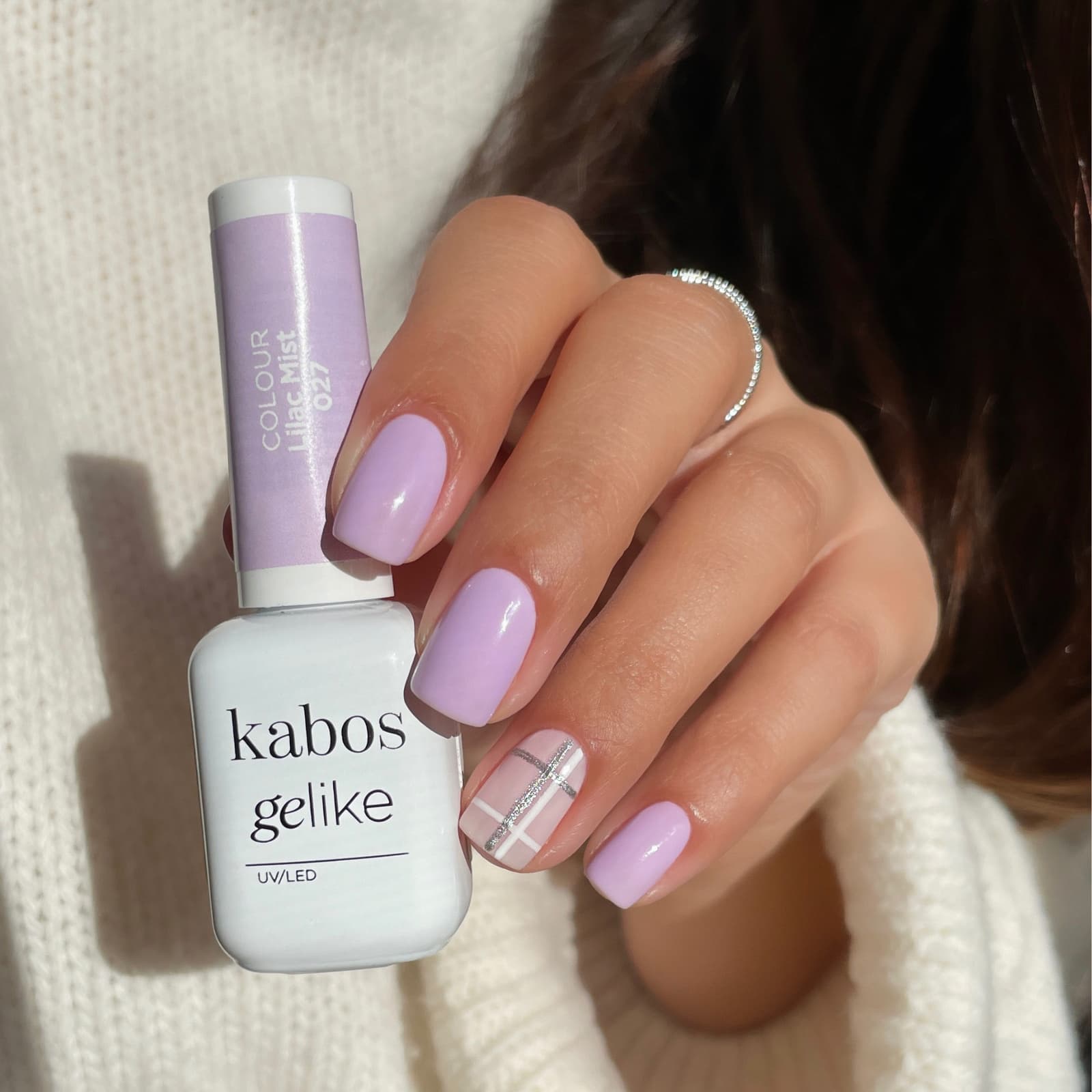 Lakier hybrydowy Kabos Gelike 027 Lilac Mist
