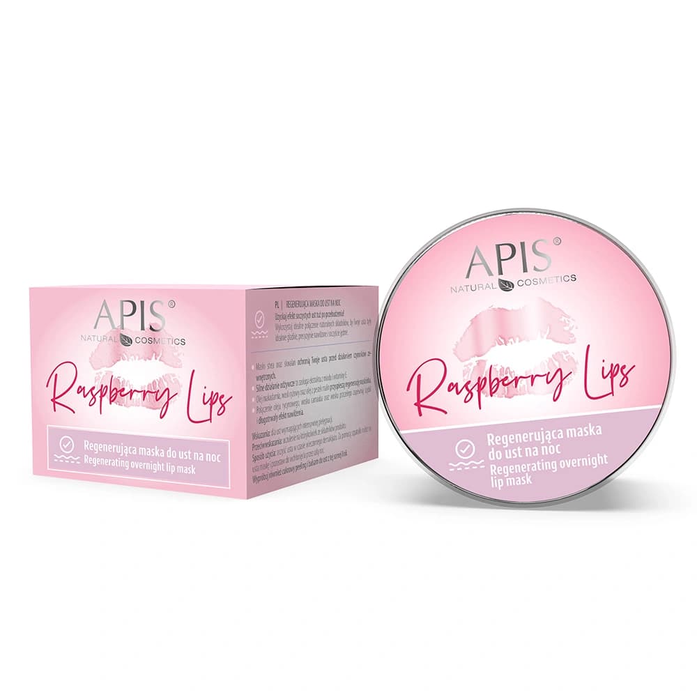 Regenerująca maska do ust na noc - Apis Raspberry Lips -