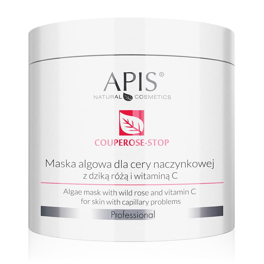 Maska algowa na naczynka z dziką różą i witaminą C - Apis Couperose-Stop -
