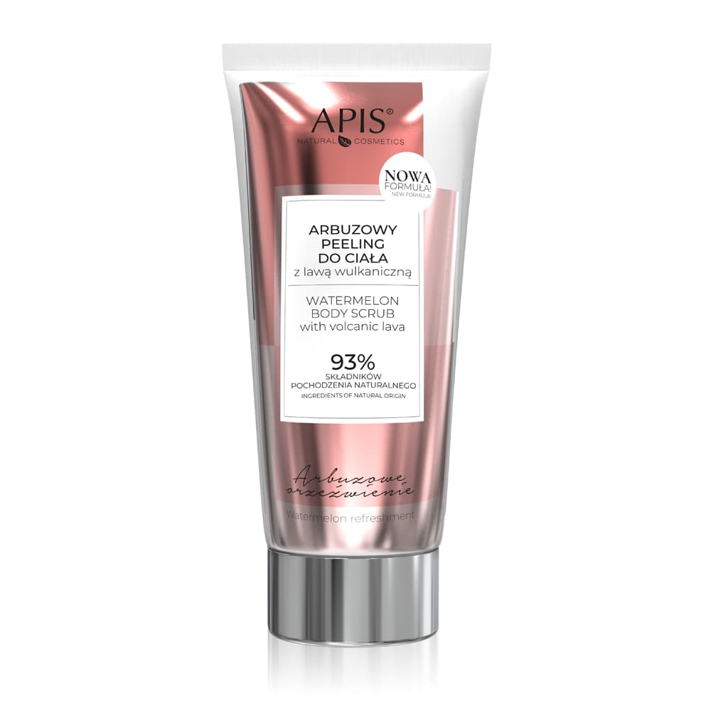Arbuzowy peeling do ciała z lawą wulkaniczną - Apis Arbuzowe Orzeźwienie -