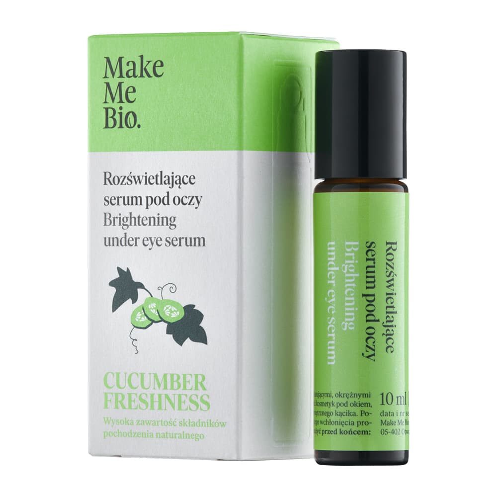 Rozświetlające serum pod oczy (roller) - Make Me Bio - Cucumber Freshness -