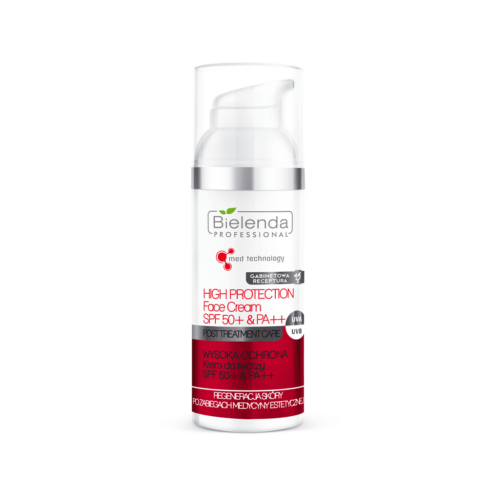 Bielenda POST TREATMENT CARE WYSOKA OCHRONA Krem do twarzy SPF 50+ & PA++