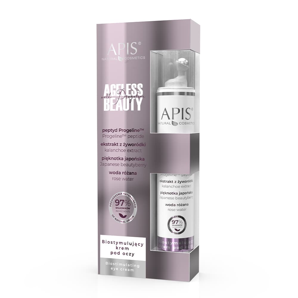 Biostymulujący krem pod oczy - Apis Ageless Beauty with Progeline - Biostimulating Eye Cream -