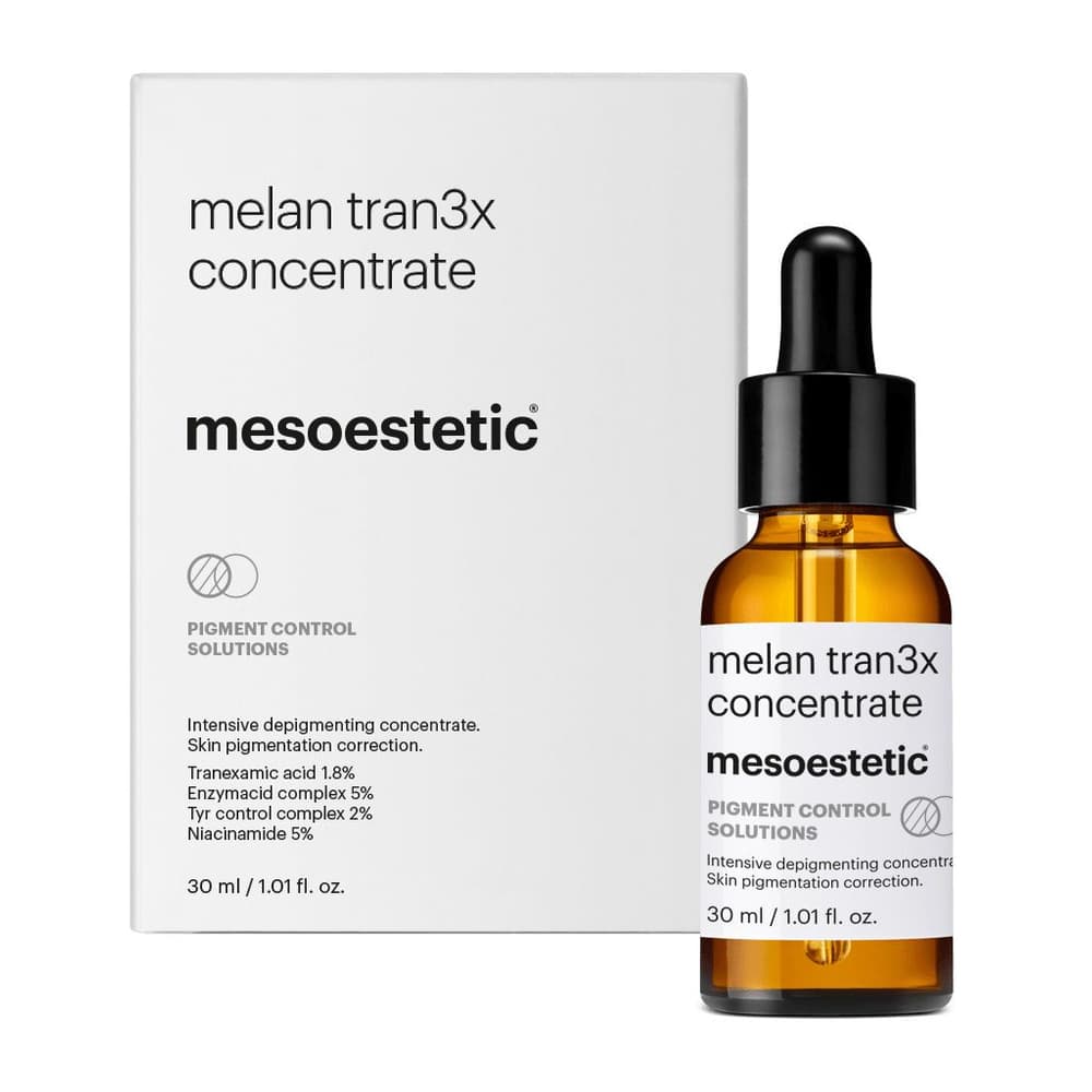Intensywny koncentrat depigmentujący na noc - Mesoestetic Melan Tran3x Concentrate -