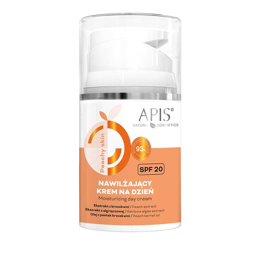 Nawilżający krem na dzień SPF 20 - Apis Peachy Skin -