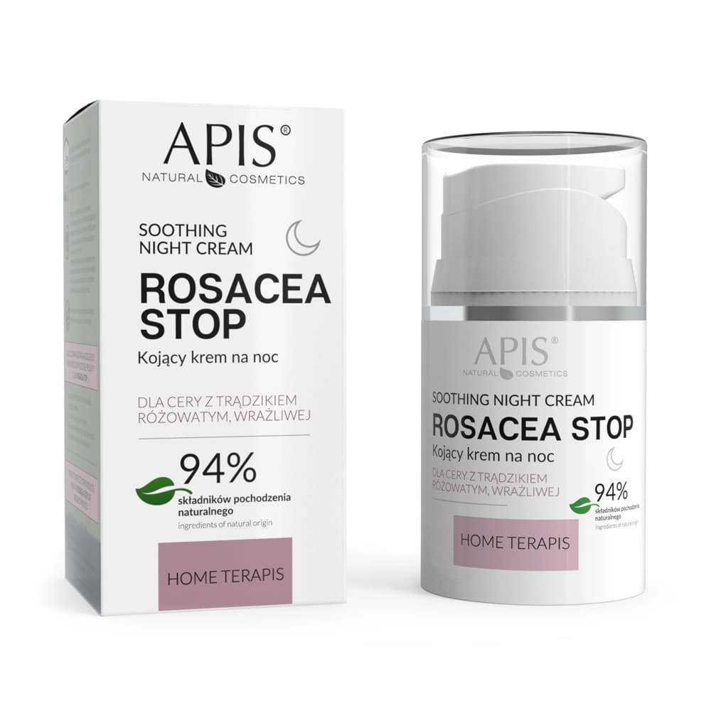 Kojący krem do twarzy na noc Apis Rosacea-Stop