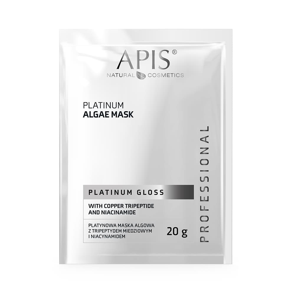 Platynowa maska algowa z tripeptydem miedziowym i niacynamidem - Apis Platinum Gloss - SASZETKA -