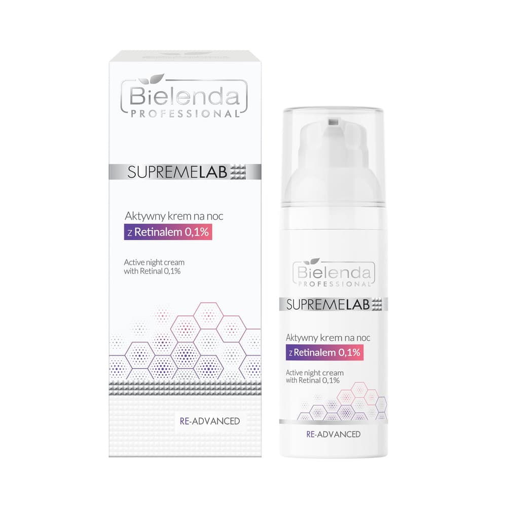 Aktywny krem na noc z Retinalem 0,1% - Bielenda Supremelab Re-Advanced -