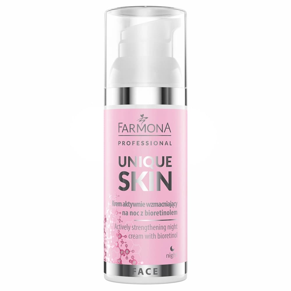 Krem aktywnie wzmacniający na noc z bioretinolem - Farmona Unique Skin -