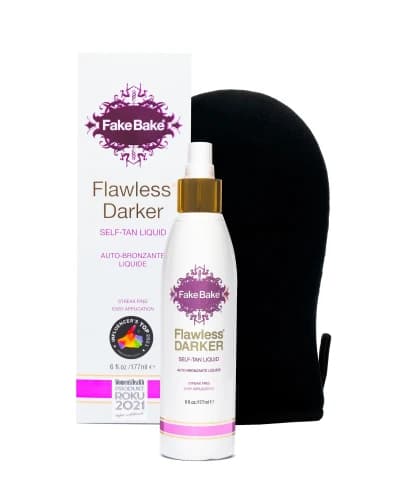 Samoopalacz w płynie Fake Bake Flawless Darker z rękawicą do aplikacji