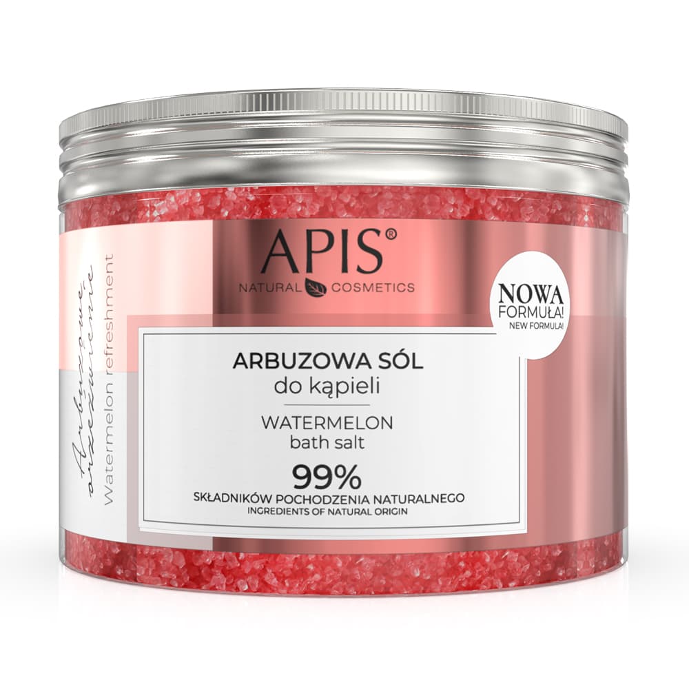 Nawilżająca sól do kąpieli z ekstraktem z arbuza i melona - Apis Arbuzowe Orzeźwienie -