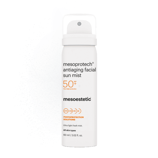 Mgiełka do twarzy SPF 50+ Mesoestetic Mesoprotech Antiaging Facial Sun Mist SPF 50+