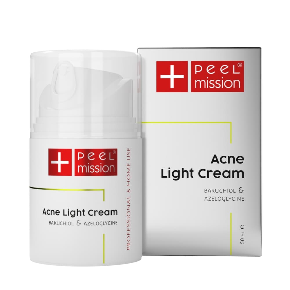 Krem do skóry z trądzikiem pospolitym i różowatym - Peel Mission - Acne Light Cream -